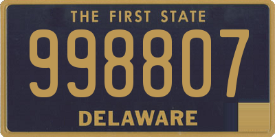 DE license plate 998807