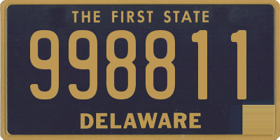 DE license plate 998811