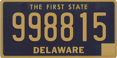 DE license plate 998815