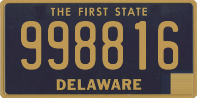 DE license plate 998816