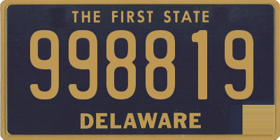 DE license plate 998819