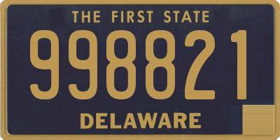 DE license plate 998821