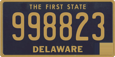 DE license plate 998823