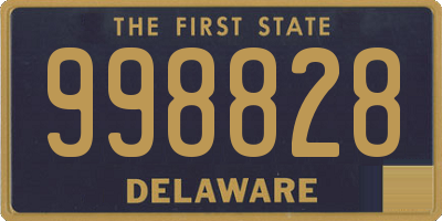 DE license plate 998828