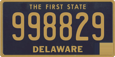 DE license plate 998829