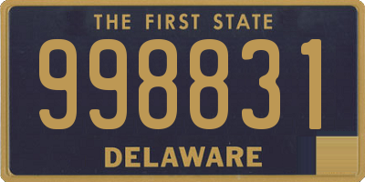 DE license plate 998831