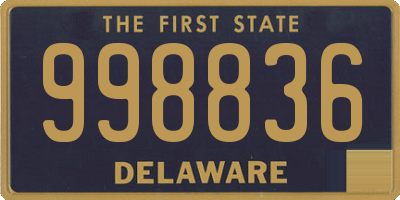 DE license plate 998836