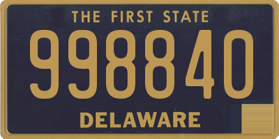 DE license plate 998840