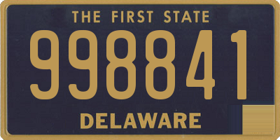DE license plate 998841