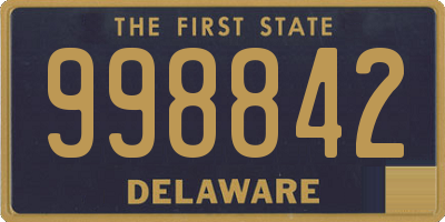 DE license plate 998842