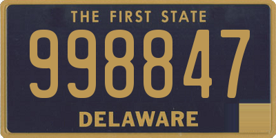 DE license plate 998847