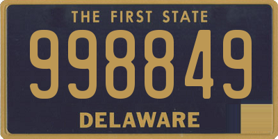 DE license plate 998849