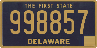 DE license plate 998857