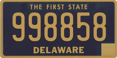 DE license plate 998858