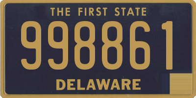 DE license plate 998861