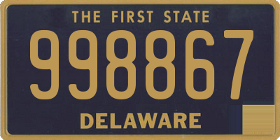 DE license plate 998867