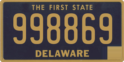 DE license plate 998869