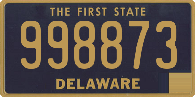 DE license plate 998873