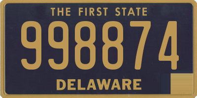 DE license plate 998874