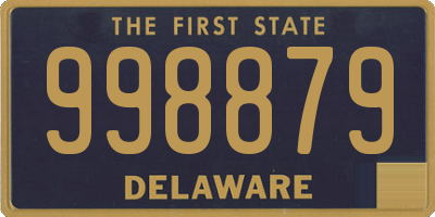 DE license plate 998879