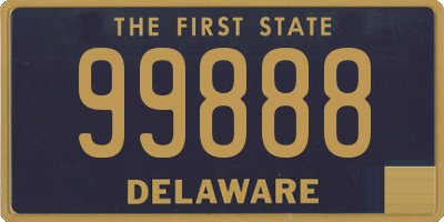 DE license plate 99888