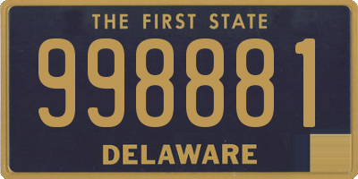 DE license plate 998881