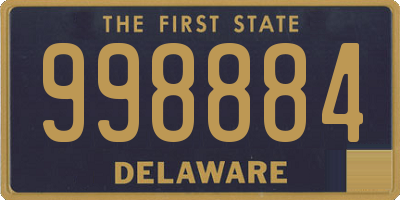 DE license plate 998884