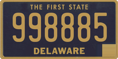 DE license plate 998885