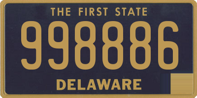 DE license plate 998886