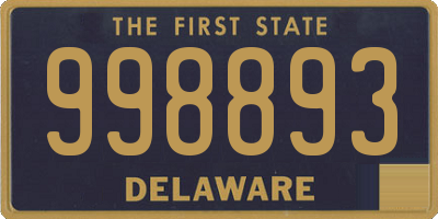 DE license plate 998893