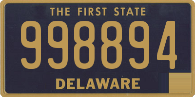 DE license plate 998894