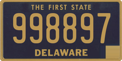 DE license plate 998897