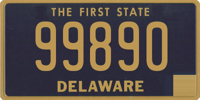 DE license plate 99890