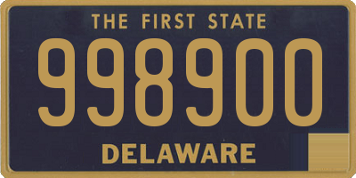 DE license plate 998900