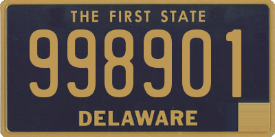 DE license plate 998901