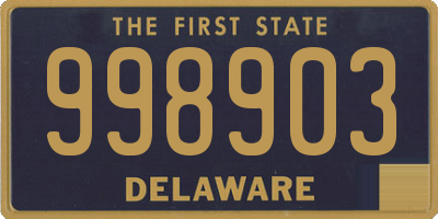 DE license plate 998903