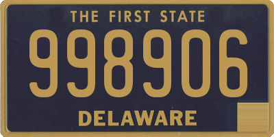 DE license plate 998906