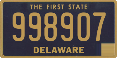 DE license plate 998907