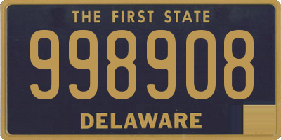 DE license plate 998908