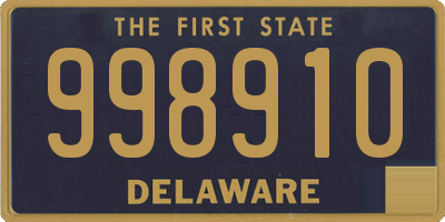 DE license plate 998910