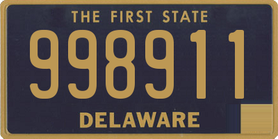 DE license plate 998911