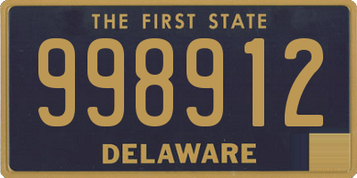 DE license plate 998912