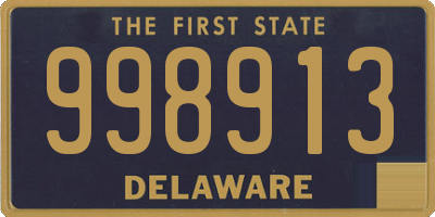 DE license plate 998913