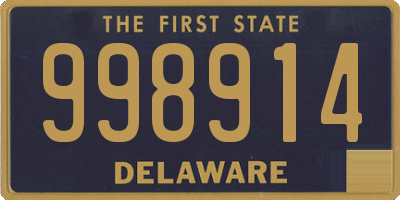 DE license plate 998914