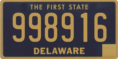 DE license plate 998916