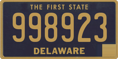 DE license plate 998923