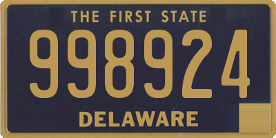 DE license plate 998924