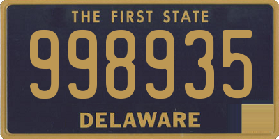 DE license plate 998935