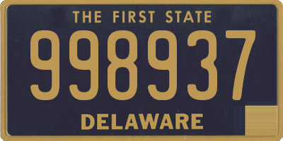 DE license plate 998937