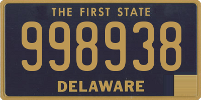 DE license plate 998938